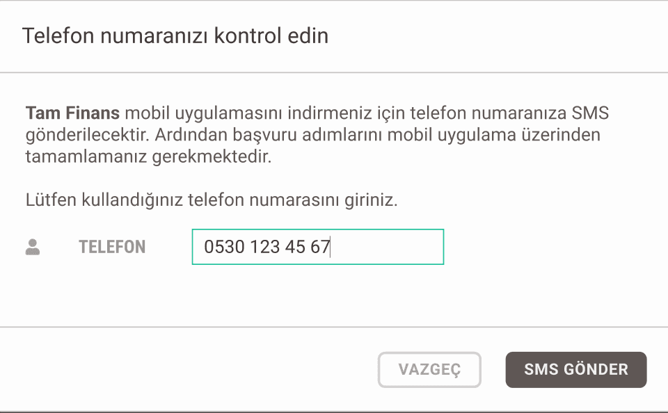 Tam finans entegrasyonu mobil süreci