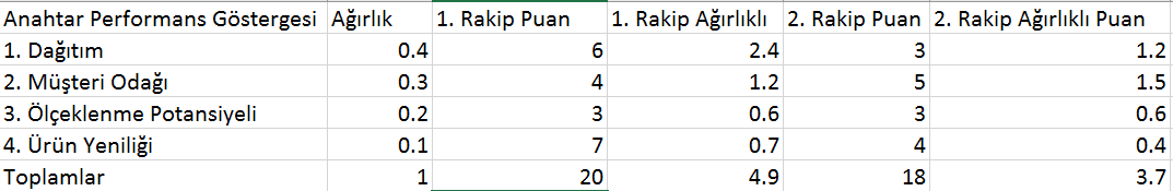 rakip dizgisi