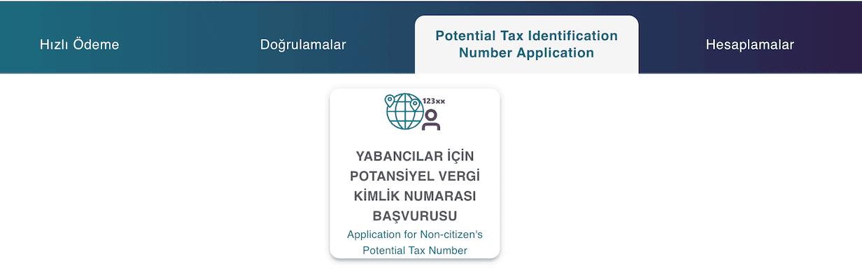 Yabancılar İçin Potansiyel Vergi Kimlik Numarası sorgulama